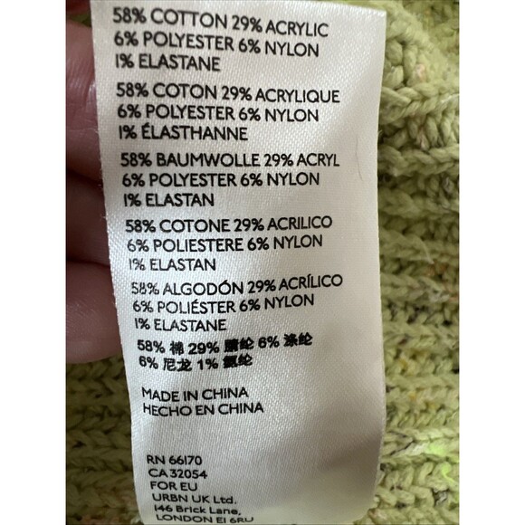 Free People XS Sweater Women's Chunky Knit Sassy Peach Oversized Cowl Neck - Picture 12 of 12